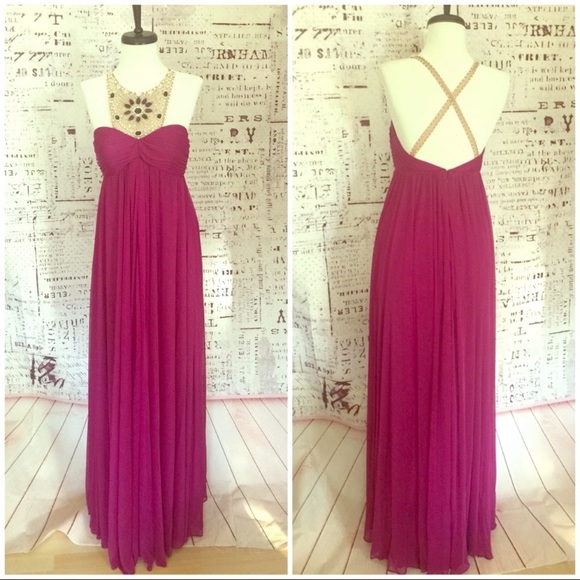 Adrianna Papell empire waist top jewels long gown - Picture 12 of 12